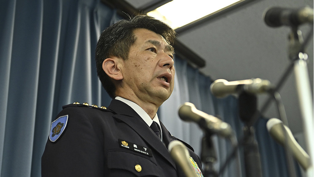 Yasunori Morishita, chief of staff, Ground Self-Defense Force, attends a press conference following the shooting incident at the Defense Ministry in Tokyo on June 14, 2023. /CFP