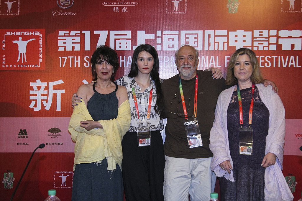 The cast of 'Little England' attends a press conference at the 17th Shanghai International Film Festival on June 16, 2014. /CFP