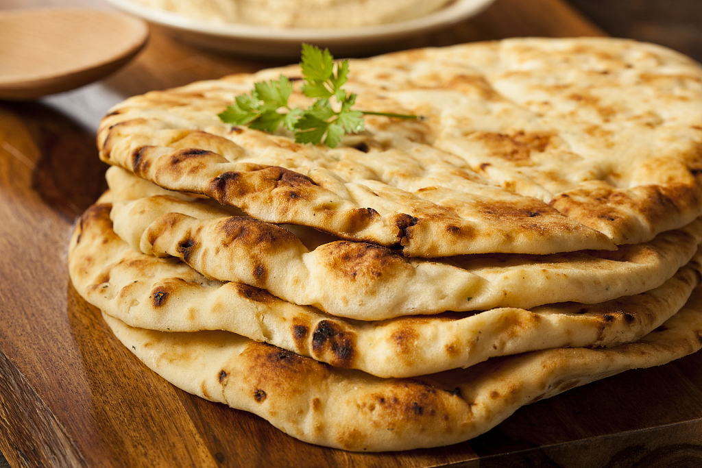 An undated photo shows naan flatbread, a staple of many cultures in Central and South Asia. /CFP

