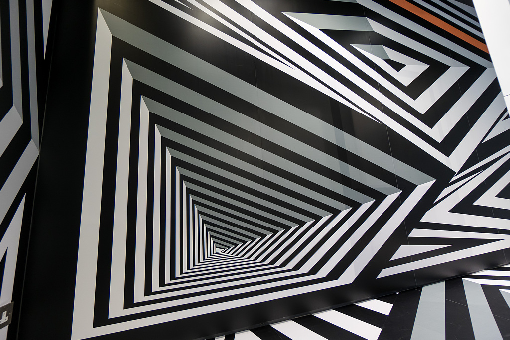 An art installation by German sculptor Tobias Rehberger is seen on display at a shopping mall in Shanghai. /CFP