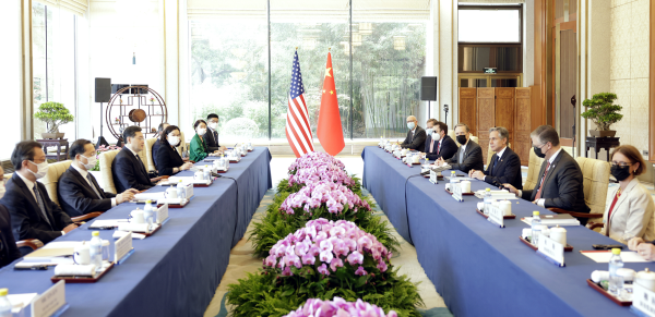 Chinese State Councilor and Foreign Minister Qin Gang (L) holds talks with U.S. Secretary of State Antony Blinken in Beijing, China, June 18, 2023. /Chinese Foreign Ministry