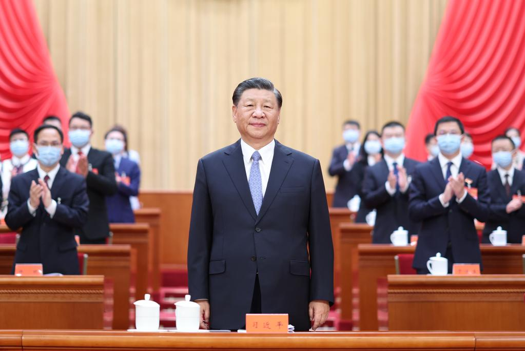 Chinese President Xi Jinping, also general secretary of the CPC Central Committee and chairman of the Central Military Commission, attends the opening of the 19th national congress of the CYLC in Beijing, capital of China, June 19, 2023. /Xinhua