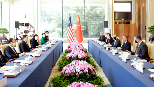 Chinese State Councilor and Foreign Minister Qin Gang (3rd L) holds talks with U.S. Secretary of State Antony Blinken in Beijing, China, June 18, 2023. /Chinese Foreign Ministry