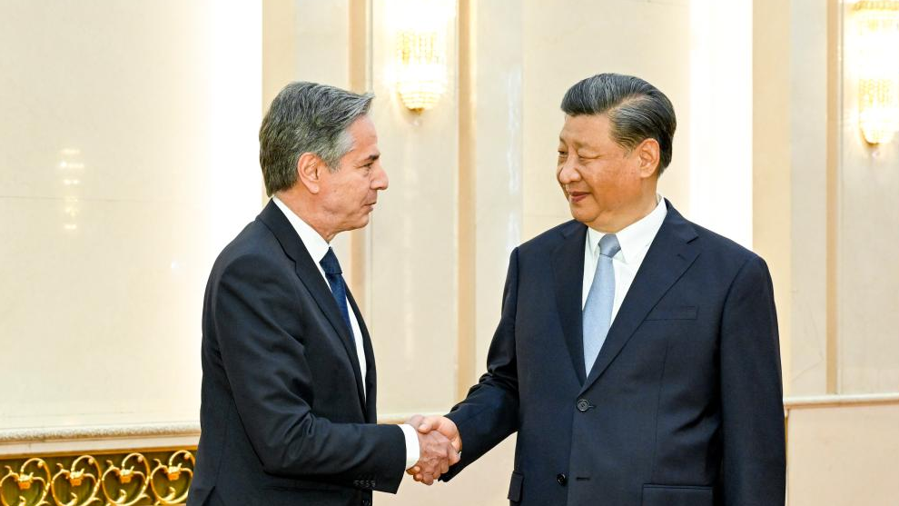 Chinese President Xi Jinping (R) meets with visiting U.S. Secretary of State Antony Blinken in Beijing, capital of China, June 19, 2023. /Xinhua