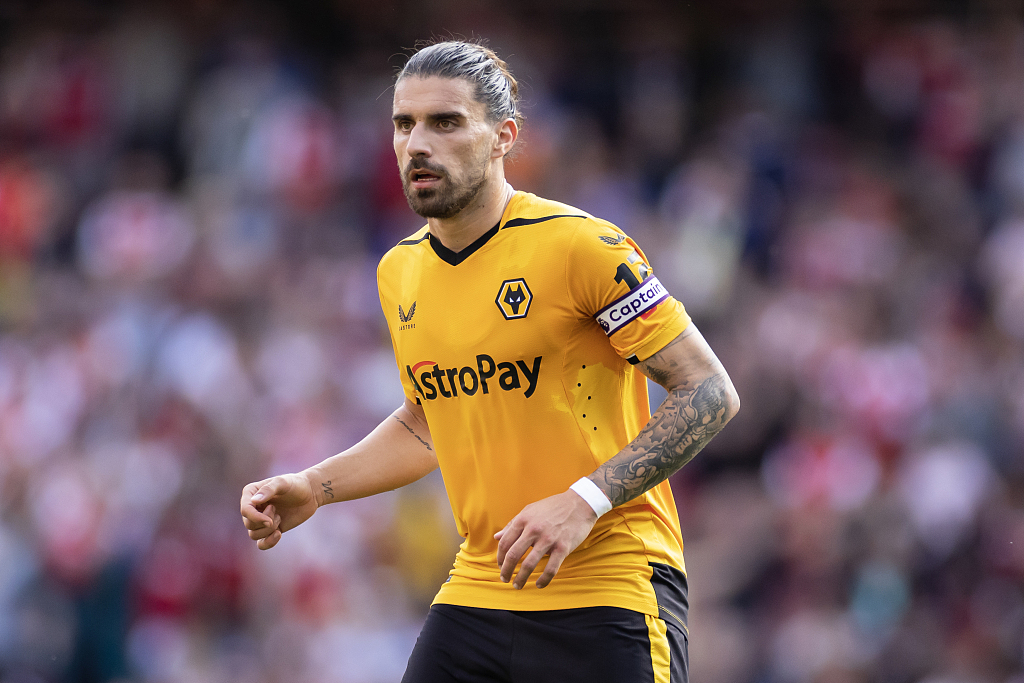 Ruben Neves of Wolverhampton Wanderers looks on in the Premier League game against Arsenal at Emirates Stadium in London, England, May 28, 2023. /CFP 