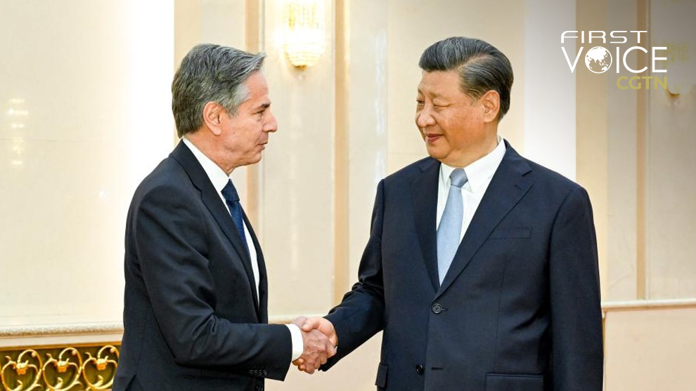Chinese President Xi Jinping (R) meets with visiting U.S. Secretary of State Antony Blinken in Beijing, capital of China, June 19, 2023. /Xinhua