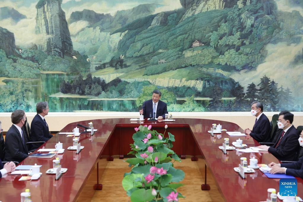 Chinese President Xi Jinping meets with visiting U.S. Secretary of State Antony Blinken in Beijing, capital of China, June 19, 2023. /Xinhua