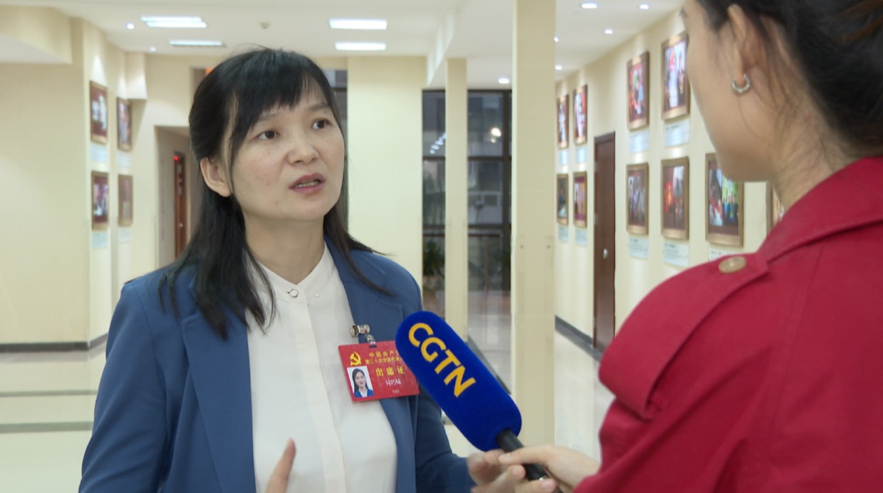 Fu Qiaomei, a professor from the Institute of Vertebrate Paleontology and Paleoanthropology at the Chinese Academy of Sciences, talks to CGTN reporter, Beijing, China, October 2022. /CGTN