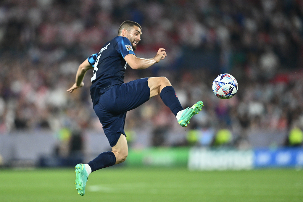 Mateo Kovacic during the Nations League final match between Croatia and Spain at De Kuip in Rotterdam, Netherlands, June 18, 2023. /CFP