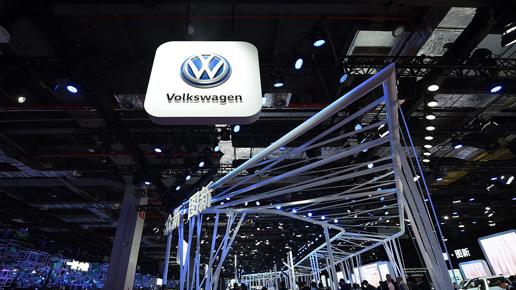 Volkswagen's stand at the Shanghai Auto Show in Shanghai, China, April 19, 2017. /CFP