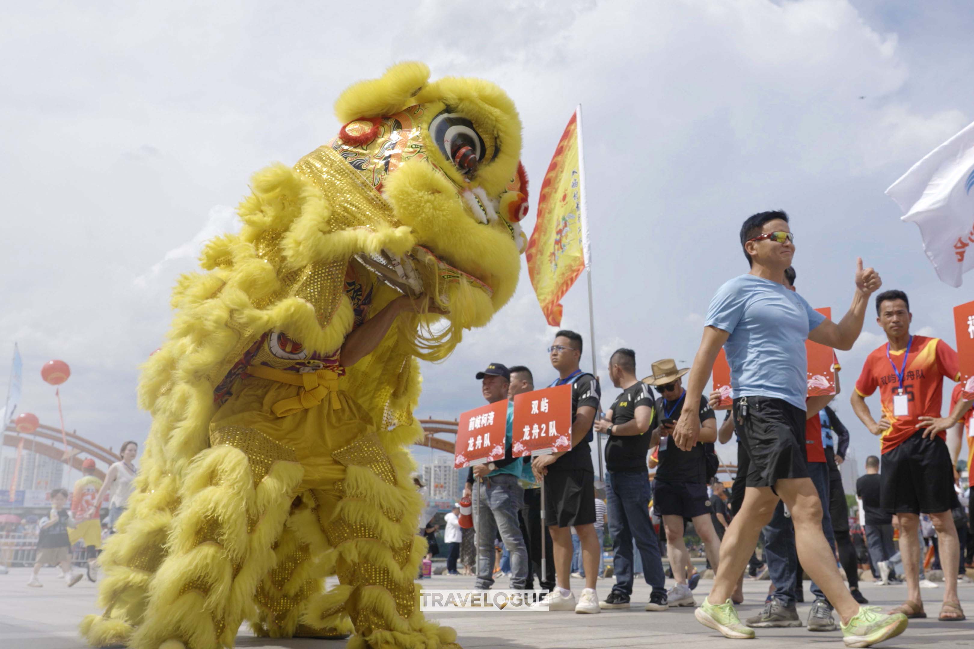 A lion dance performance is put on for the Dragon Boat Festival in Fuding, Fujian Province in this undated photo. /CGTN