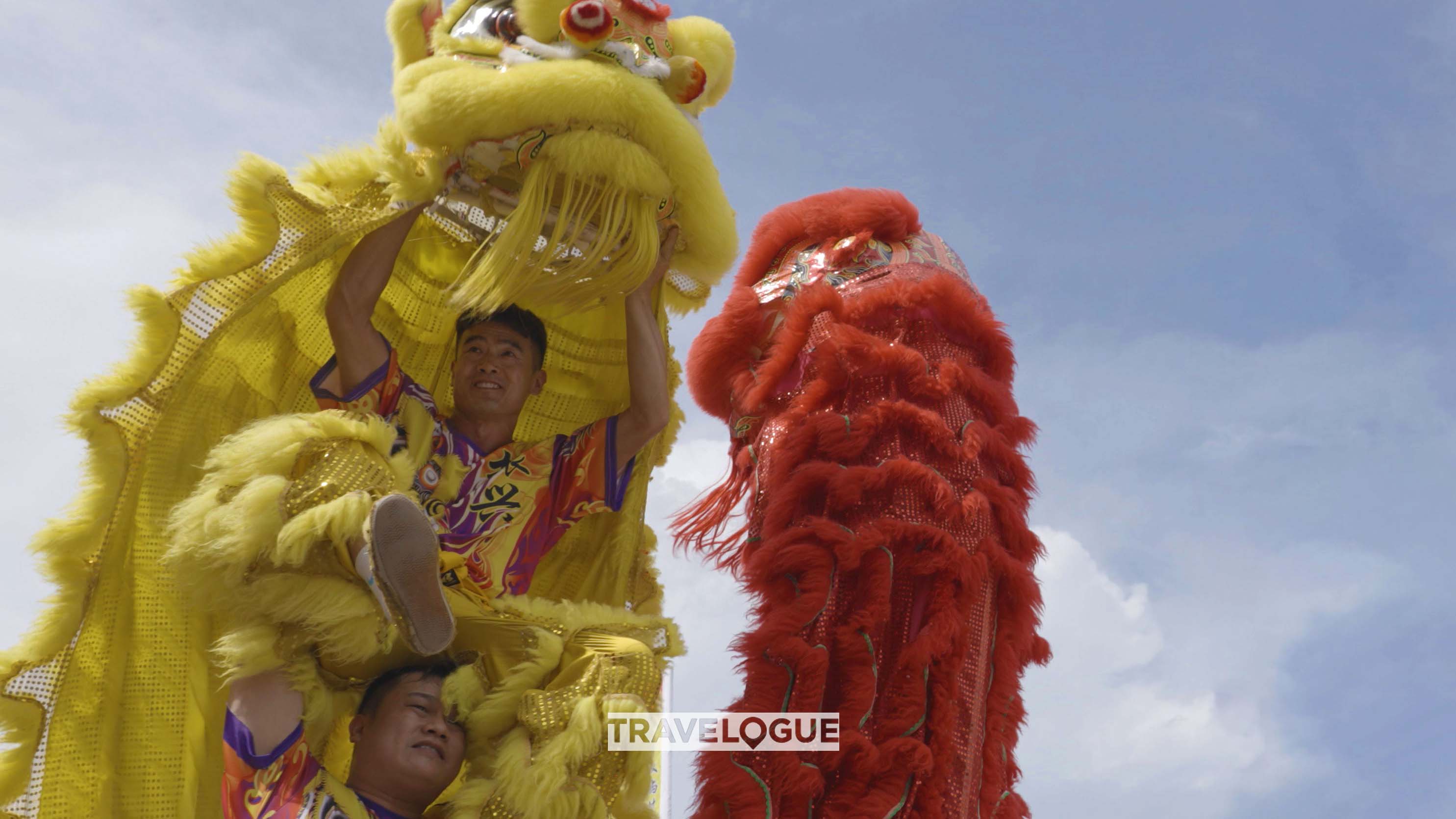 A lion dance performance is put on for the Dragon Boat Festival in Fuding, Fujian Province in this undated photo. /CGTN