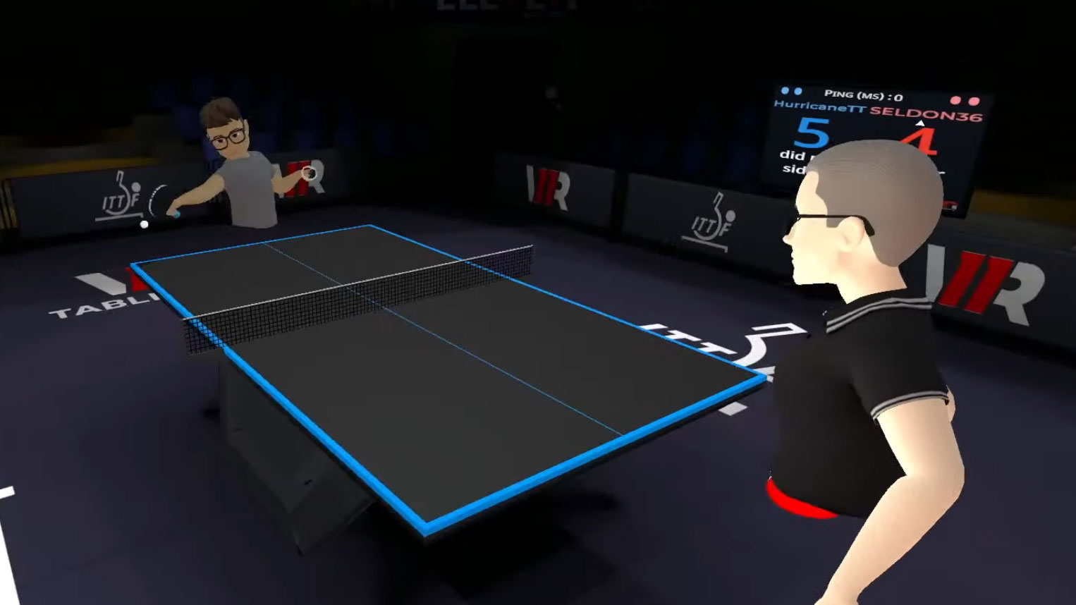 VR Table Tennis is played during the finals of the Olympic Esports Series in Singapore, June 25, 2023. /IOC