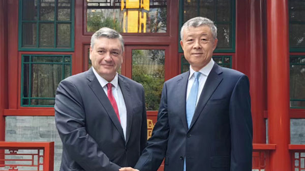 Liu Xiaoming (R), special representative of the Chinese government on Korean Peninsula affairs, meets with Russian Deputy Foreign Minister Andrey Rudenko in Beijing, China, June 26, 2023. /Chinese Foreign Ministry