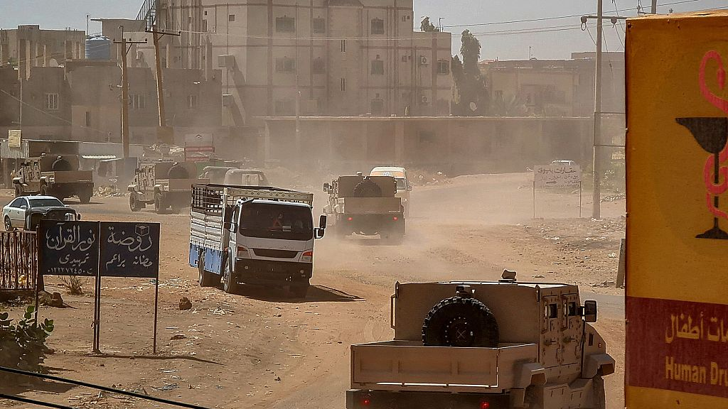 Sudanese army vehicles drive in a street in Khartoum, Sudan, June 26, 2023. /CFP