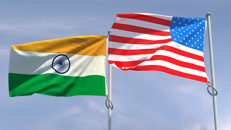 National flags of India and the U.S. /CFP