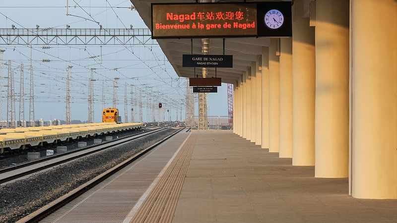 A platform of Addis Ababa–Djibouti Railway is pictured before the arrival of the first commercial train from Addis Ababa, Ethiopia, at Nagad railway station in Djibouti on January 3, 2018. /CFP