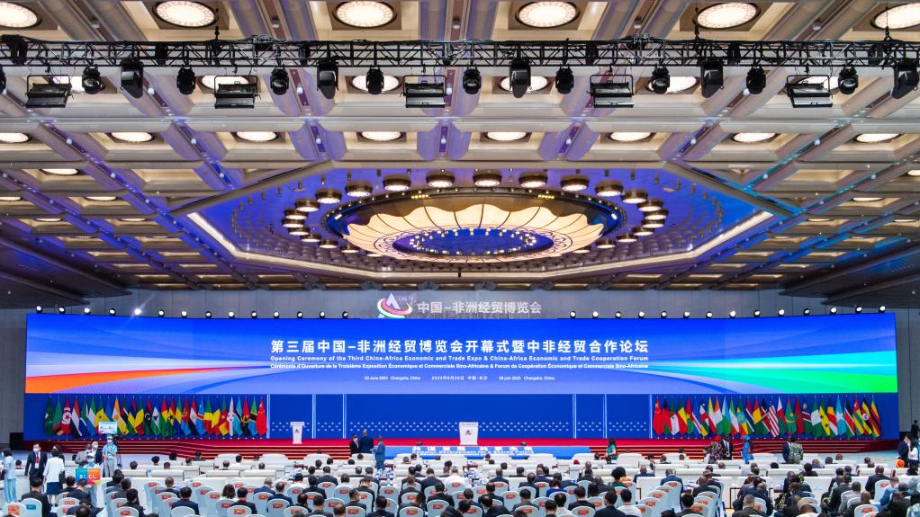 The opening ceremony of the third China-Africa Economic and Trade Expo at the Changsha International Conference Center in Changsha, central China's Hunan Province, June 29, 2023. /Xinhua