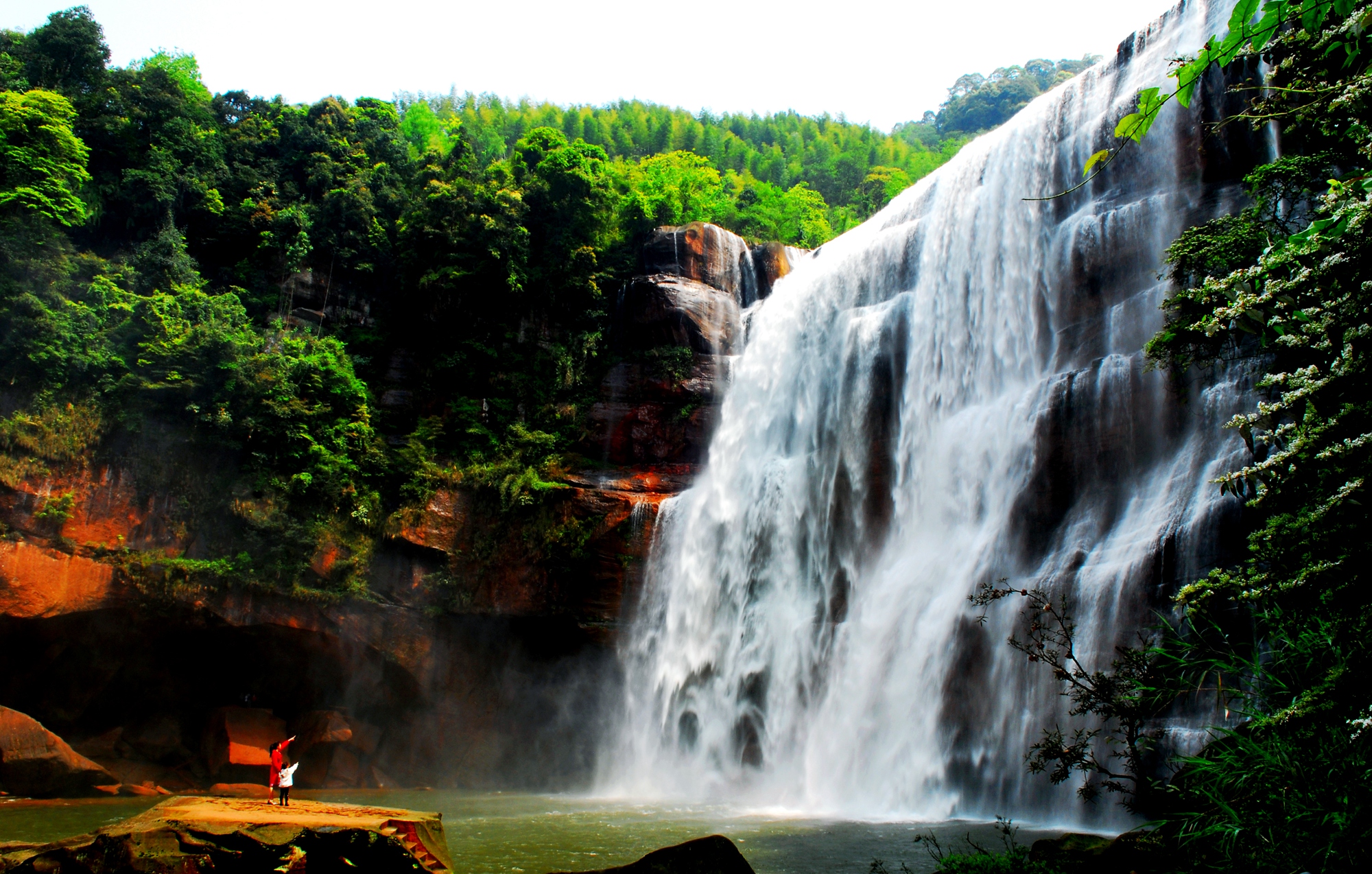 Undated photo shows the view of the Chishui Waterfall in Chishui, Guizhou Province. /Photo Provided to CGTN