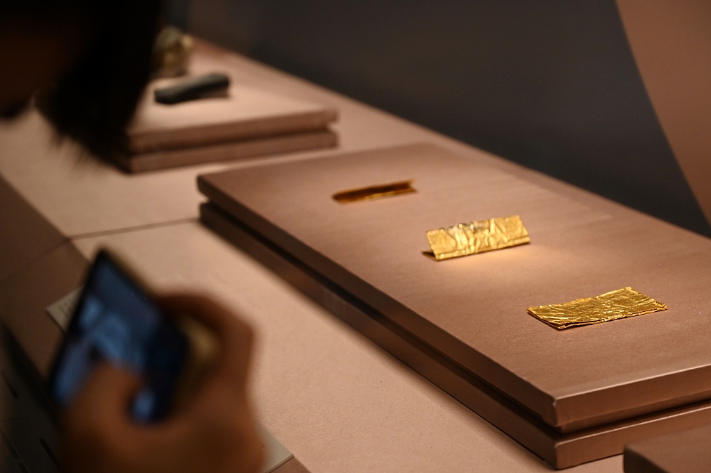 Golden relics recovered from the 