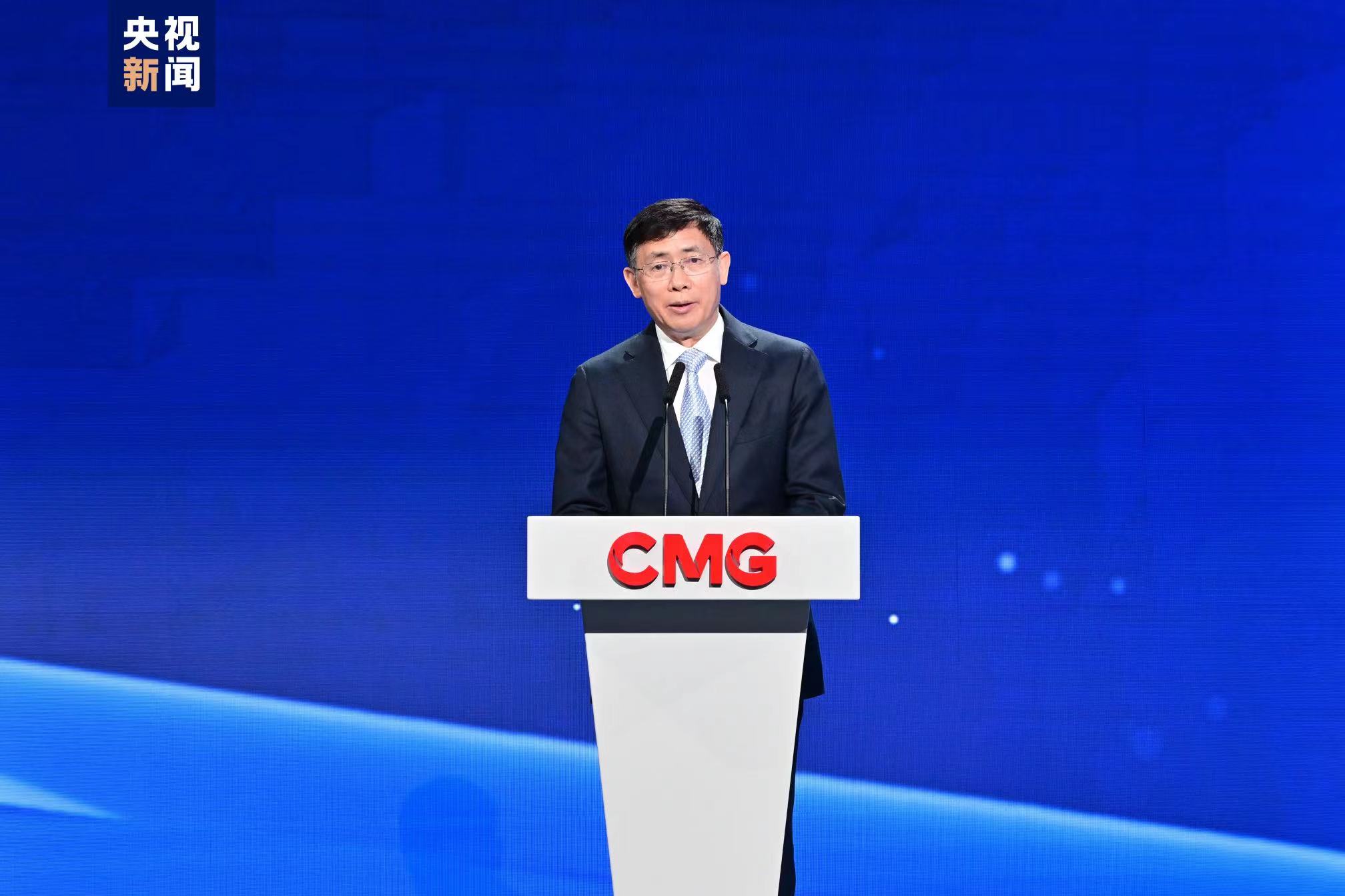 Deputy head of the General Administration of Sport (GAS) of China Zhou Jinqiang speaks at the ceremony. /CFP
