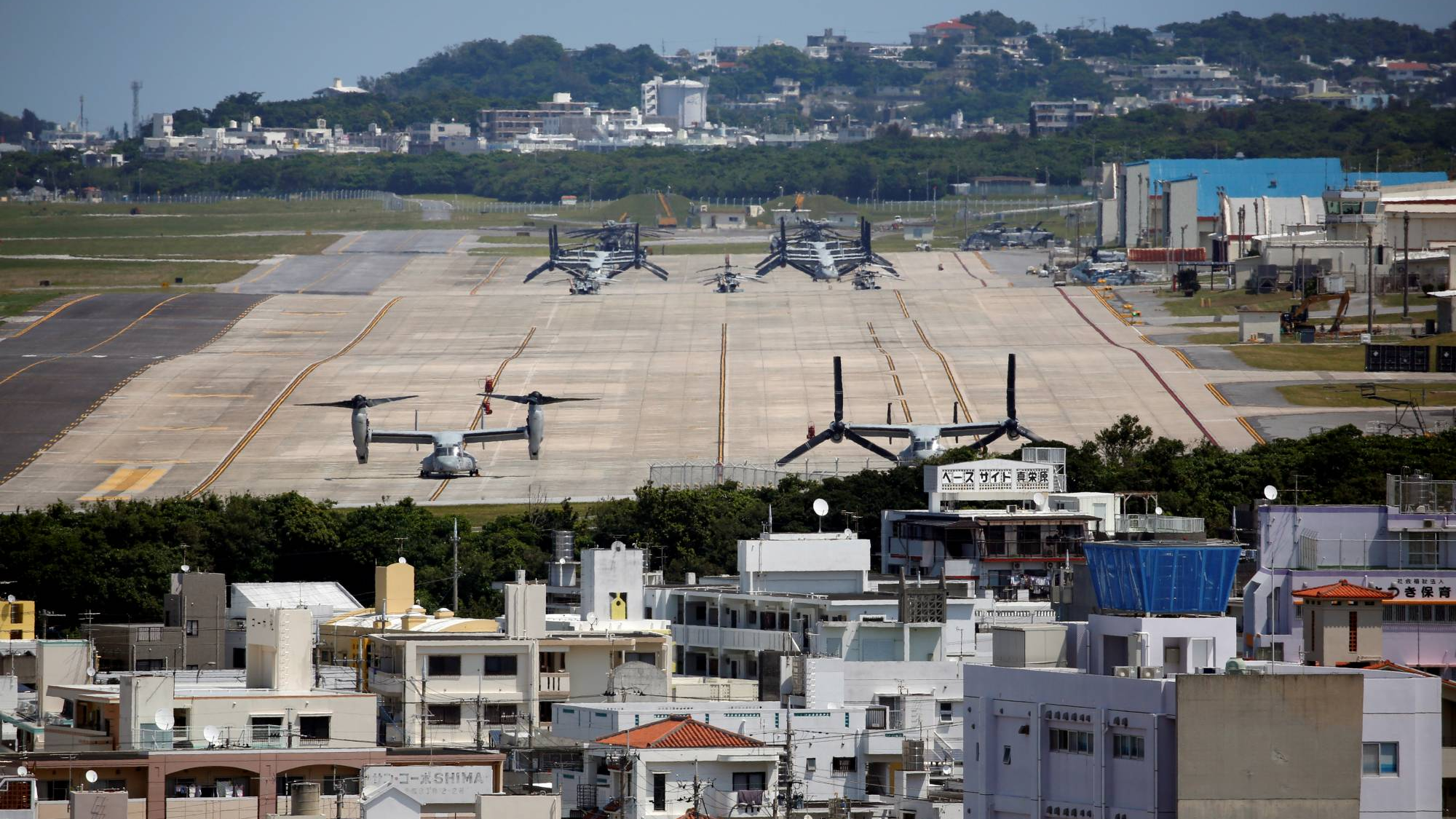 The U.S. Marine Corps' Air Station Futenma in Ginowan on Japan's southernmost island of Okinawa, March 24, 2018. /Reuters