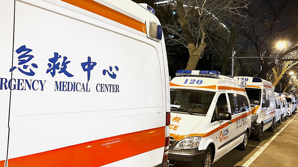 Ambulances at Beijing Emergency Medical Center. /CFP