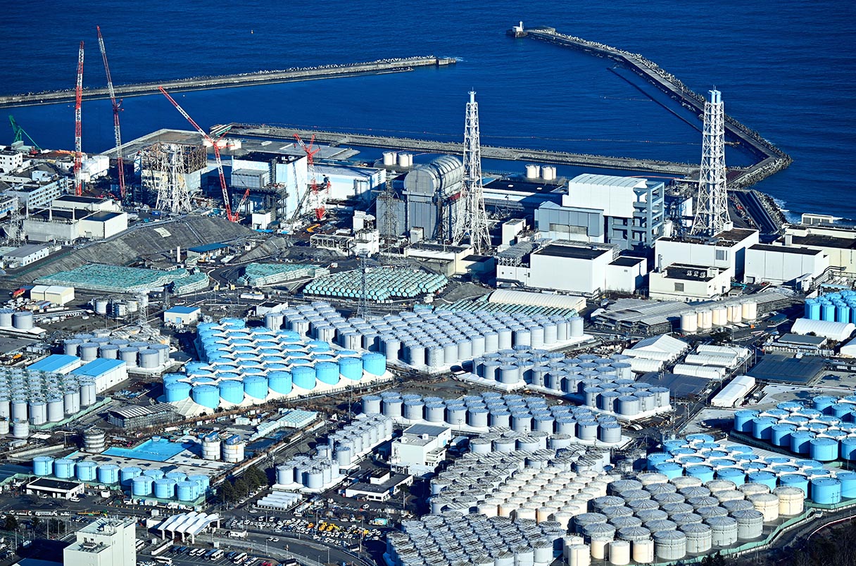 Reactors and tanks storing treated radioactive water are seen at the Fukushima Daiichi Nuclear Power Plant in Okuma, Fukushima, Japan, January 19, 2023. /CFP
