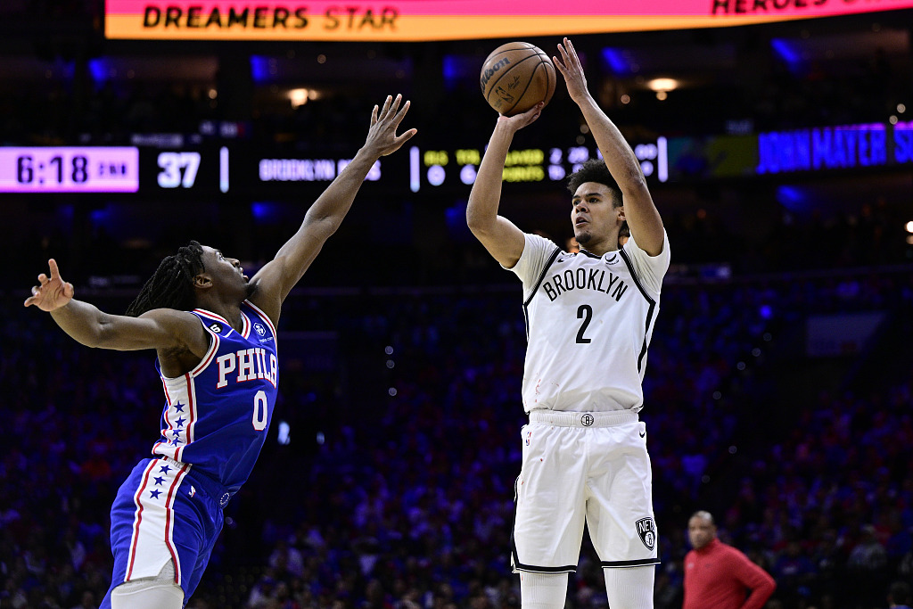Cameron Johnson (#2) of the Brooklyn Nets will play for USA in the 2023 FIBA Basketball World Cup. /CFP
