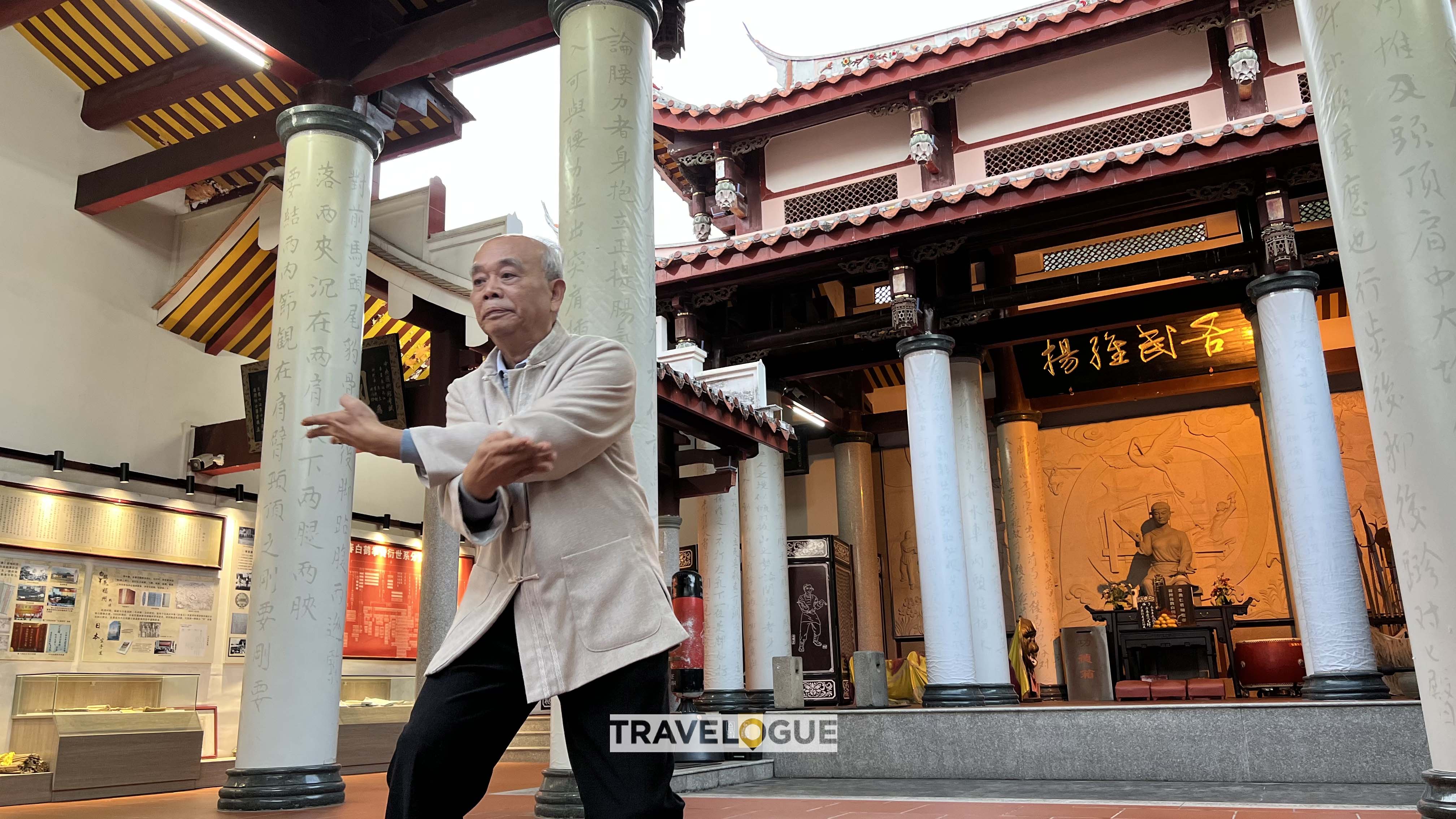 A kung fu master practices the White Crane Fist in Quanzhou, Fujian Province. The White Crane Fist is an example of a kung fu style inspired by wildlife. /CGTN