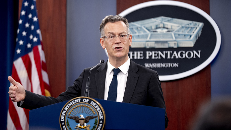 Under Secretary of Defense for Policy Colin Kahl announces plans to send an $800-million security assistance package to Ukraine at the Pentagon in Washington, D.C., July 7, 2023. /CFP