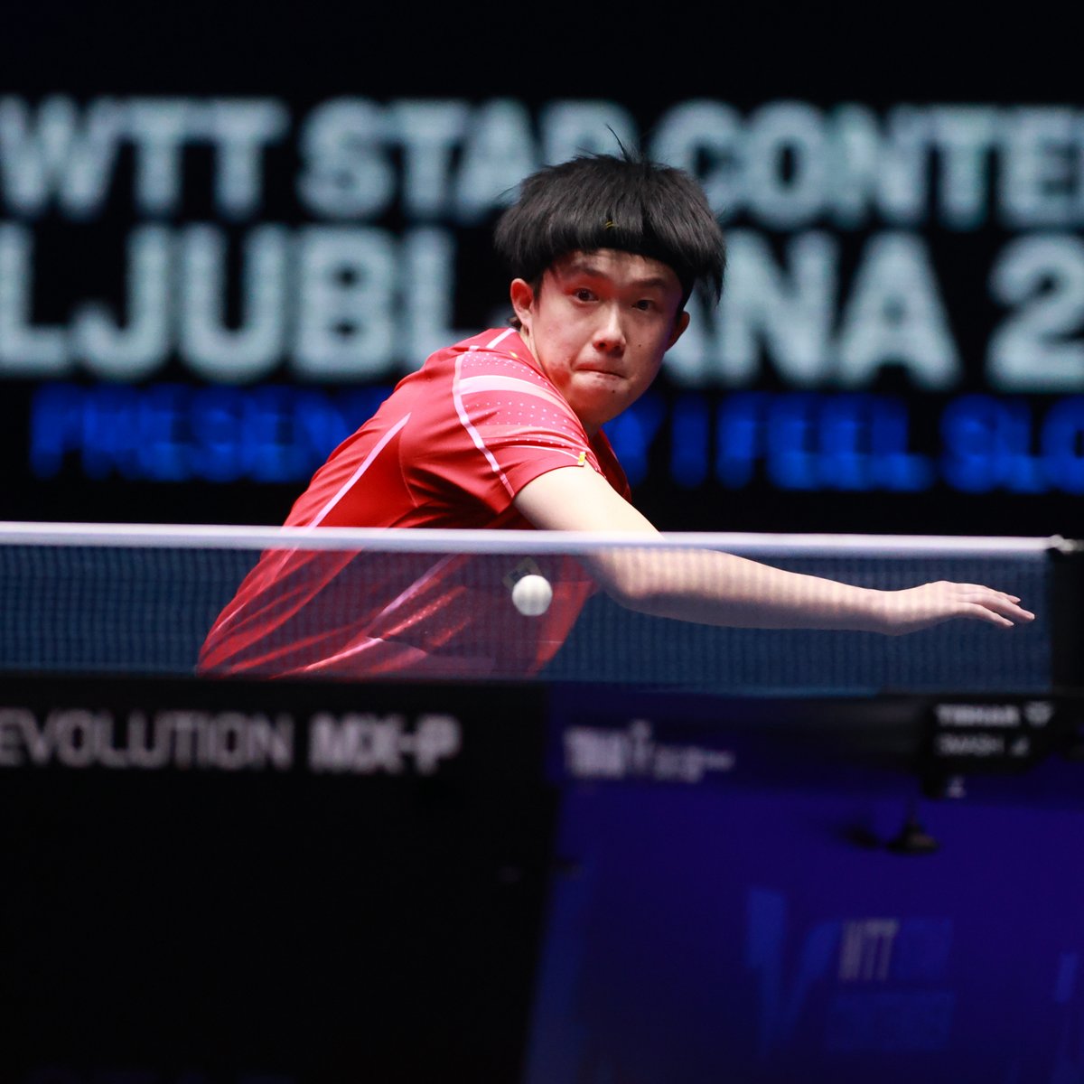 China's Wang Chuqin during the men's singles final at the World Table Tennis Star Contender Ljubljana in Slovenia, July 9, 2023. /World Table Tennis