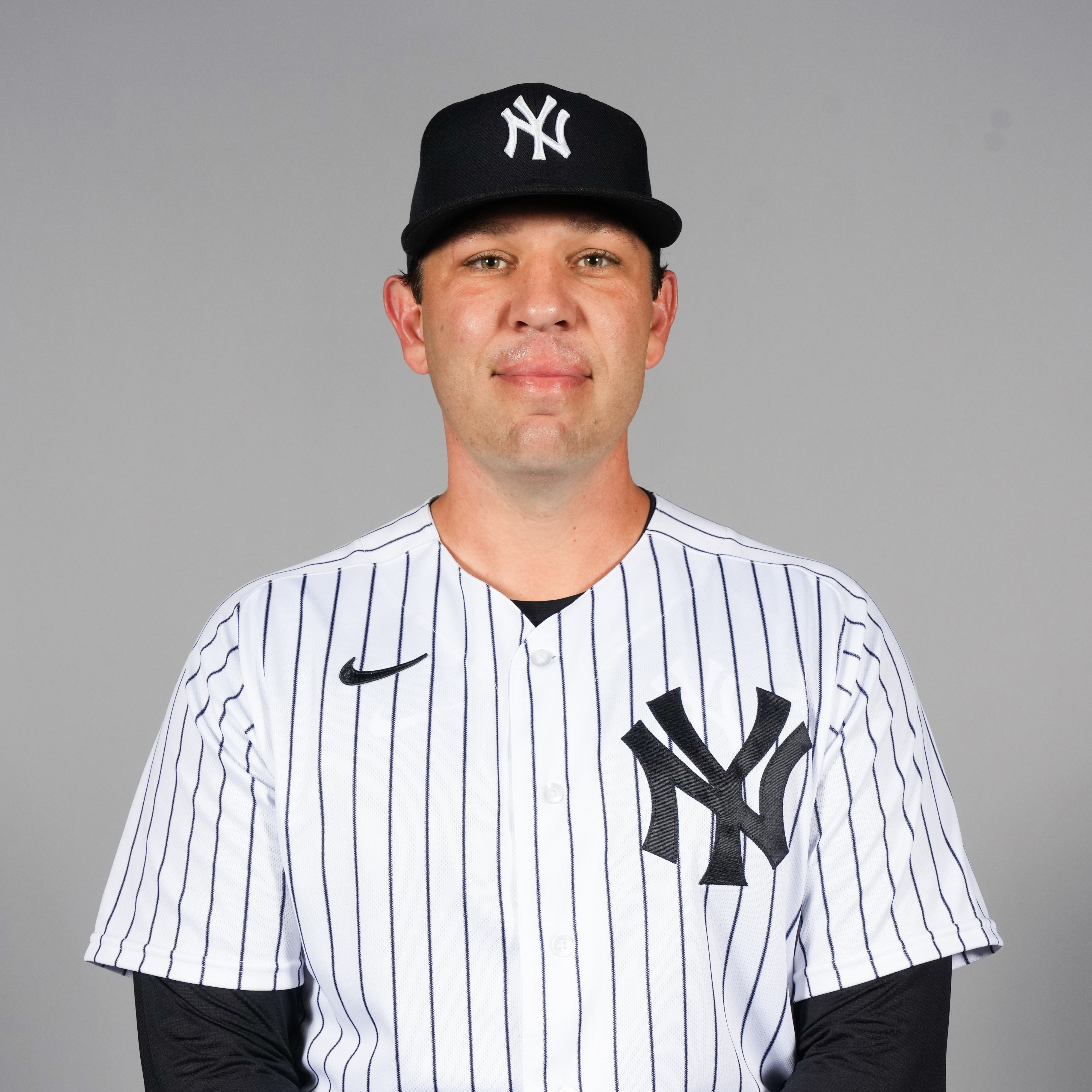 Dillon Lawson, hitting coach of the New York Yankees, poses for a photo at George M. Steinbrenner Field in Tampa, Florida, February 22, 2023. /CFP 