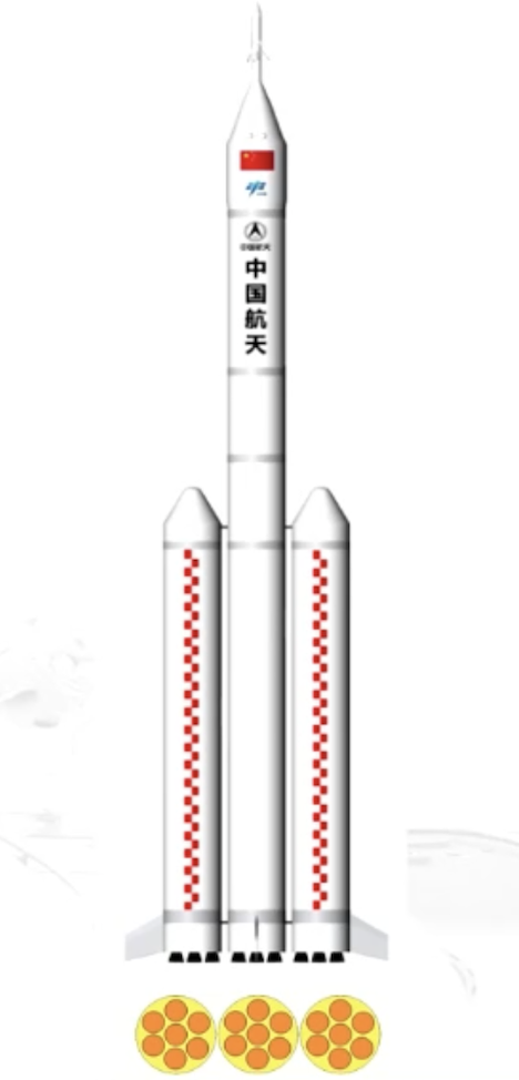 A schematic diagram of the Long March 10. /China Manned Space Engineering Office