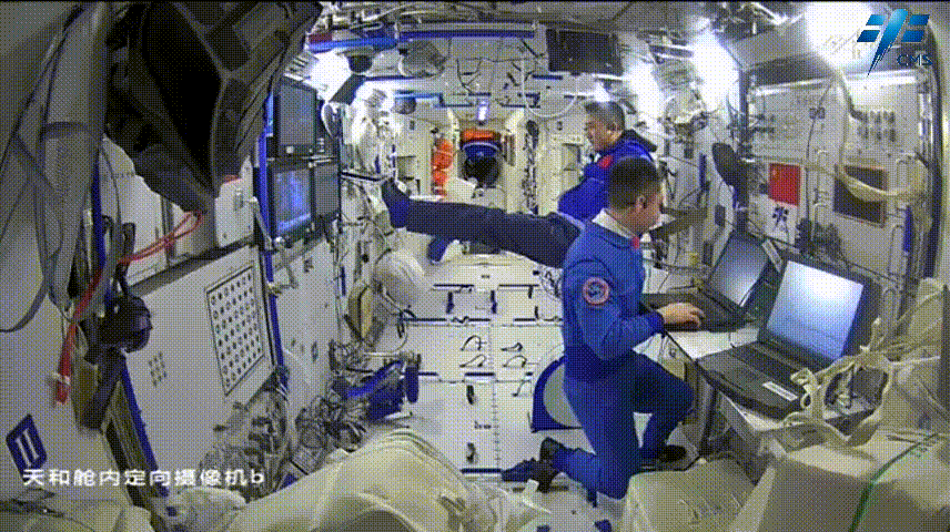 Real-time footage of the astronauts aboard the Shenzhou-13 mission as they work and live on the China Space Station. /CMSA