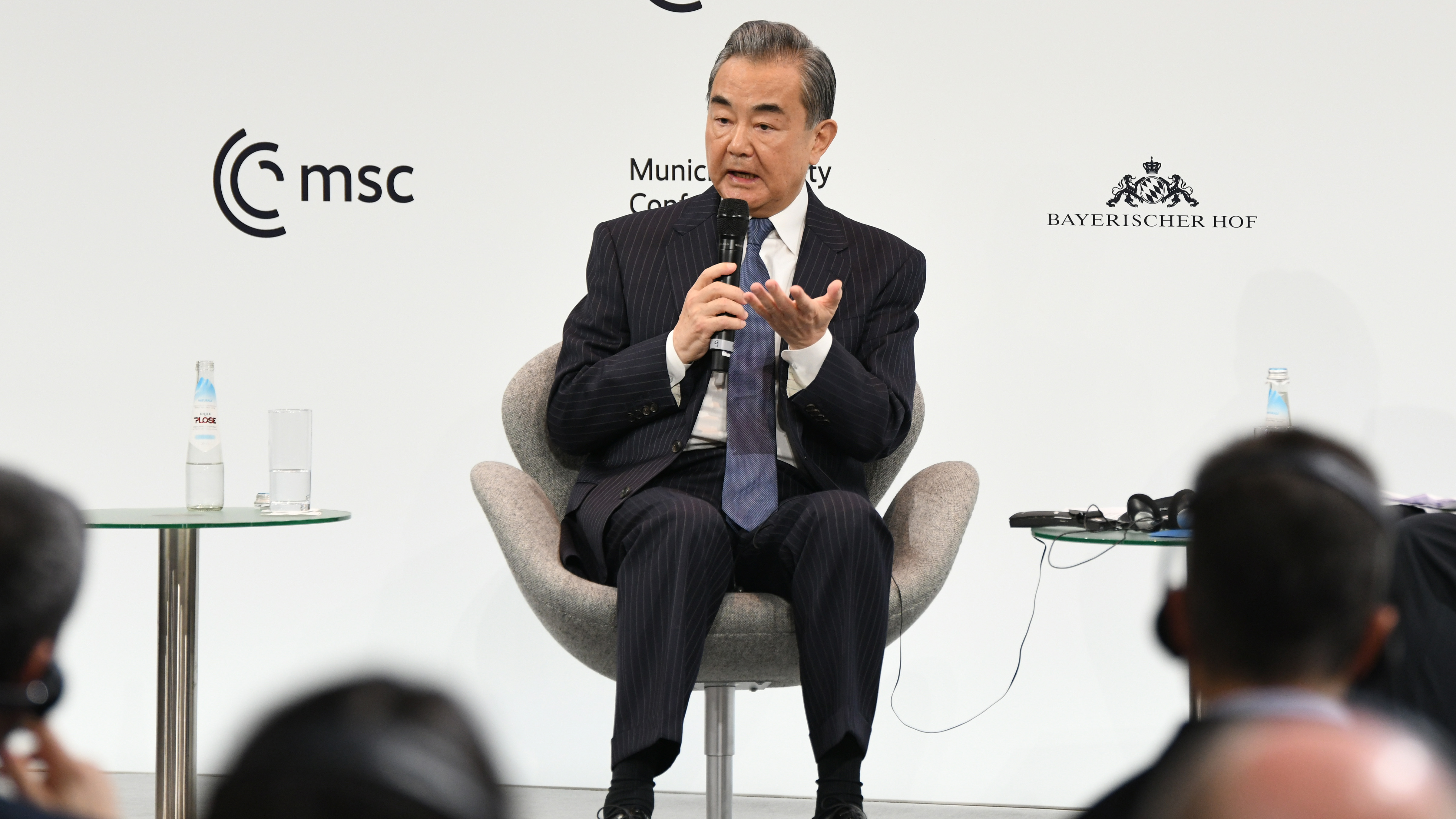Wang Yi, director of the Office of the Foreign Affairs Commission of the Communist Party of China (CPC) Central Committee, speaks at the Munich Security Conference, Munich, Germany, February 18, 2023. /Chinese Foreign Ministry