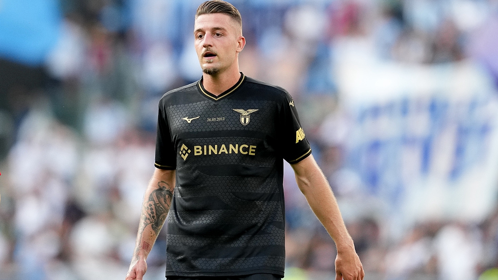 Sergej Milinkovic-Savic looks on during the Serie A match between Lazio and Cremonese at Stadio Olimpico, Rome, Italy, May 28, 2023. /CFP