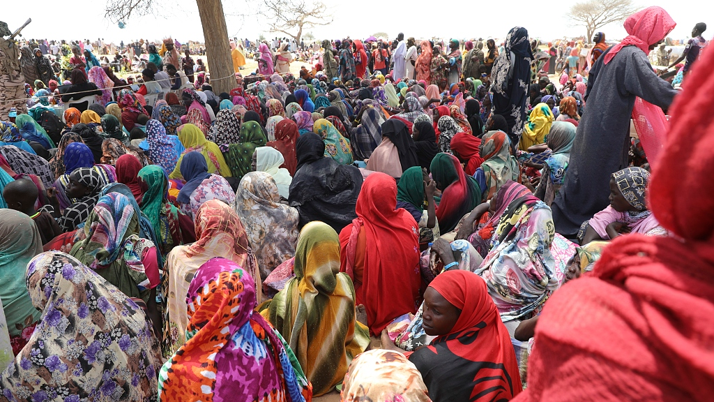 Sudanese refugees who fled the conflict in Sudan gather at the Zabout refugee camp in Goz Beida, Chad, July 1, 2023. /CFP