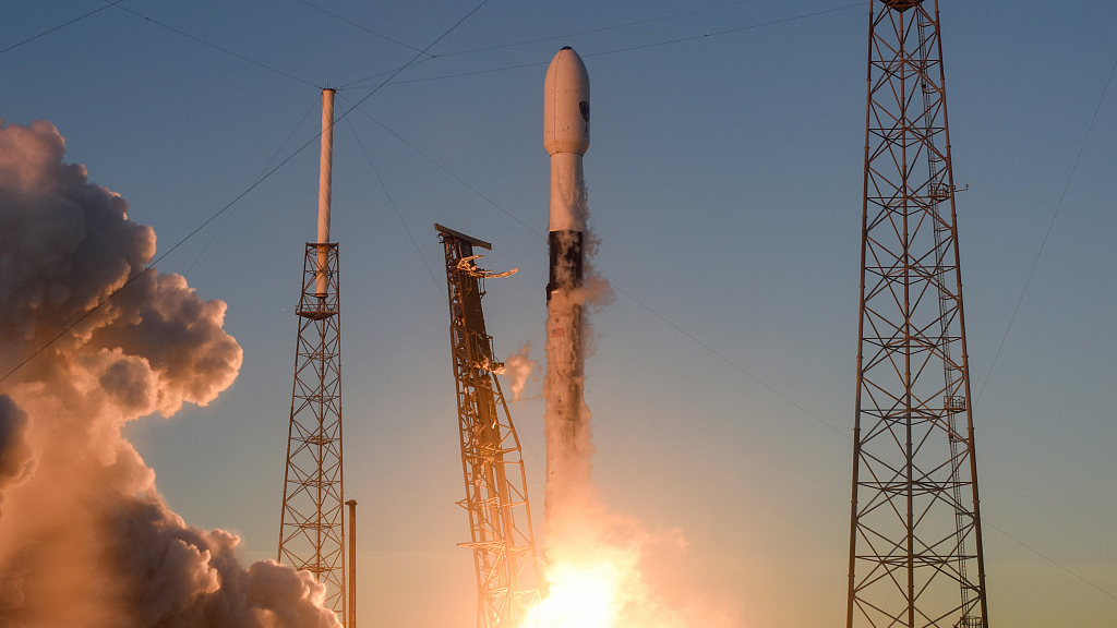 A SpaceX Falcon 9 rocket, boosting a Lockheed Martin GPS3 Global Navigation satellite for the U.S. Space Force, launches from Cape Canaveral Space Force Station, Florida, U.S., January 18, 2023. /CFP