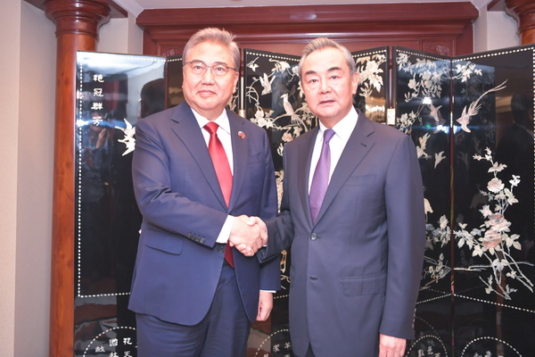 Director of the Office of the Central Commission for Foreign Affairs Wang Yi (R) meets South Korean Foreign Minister Park Jin in Jakarta, Indonesia, July 14, 2023. /Chinese Foreign Ministry