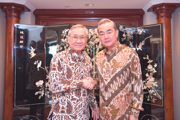 Director of the Office of the Central Commission for Foreign Affairs Wang Yi meets Thai Deputy Prime Minister and Foreign Minister Don Pramudwinai in Jakarta, Indonesia, July 14, 2023. /Chinese Foreign Ministry
