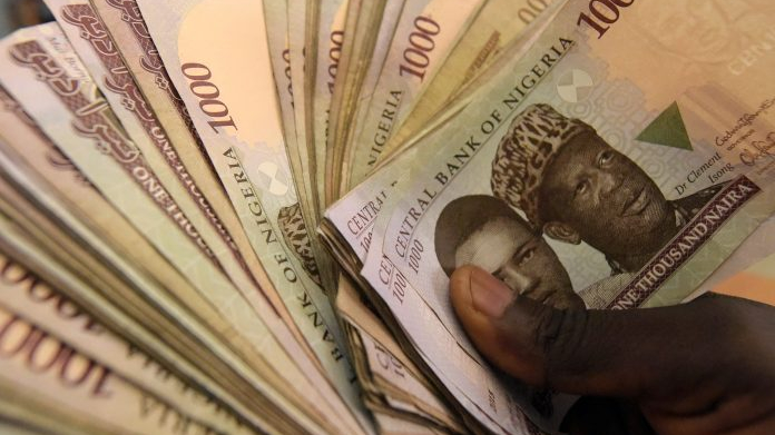 Nigerian currency, naira banknotes. /Getty Images