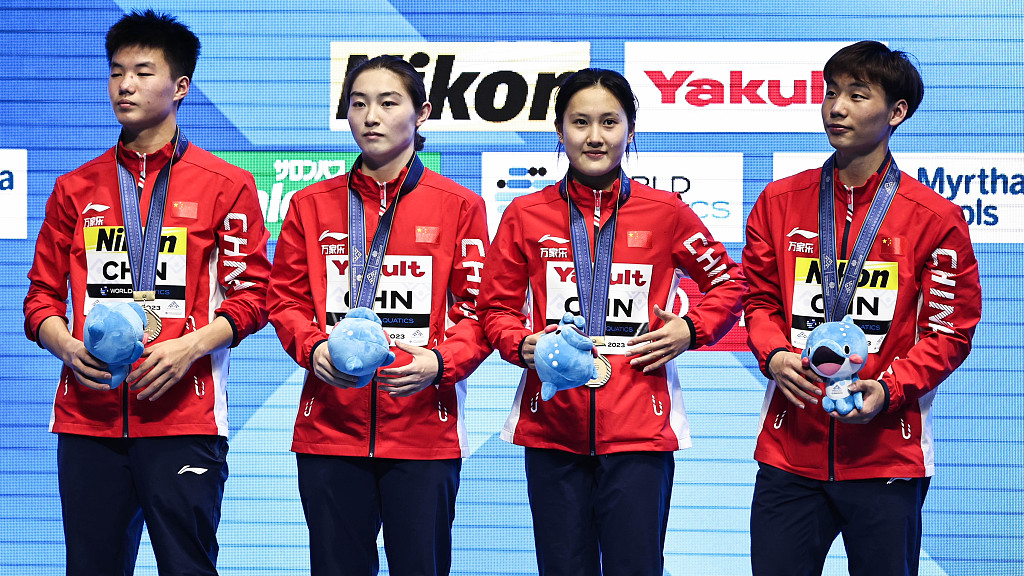China win mixed team diving gold at World Aquatics Championships