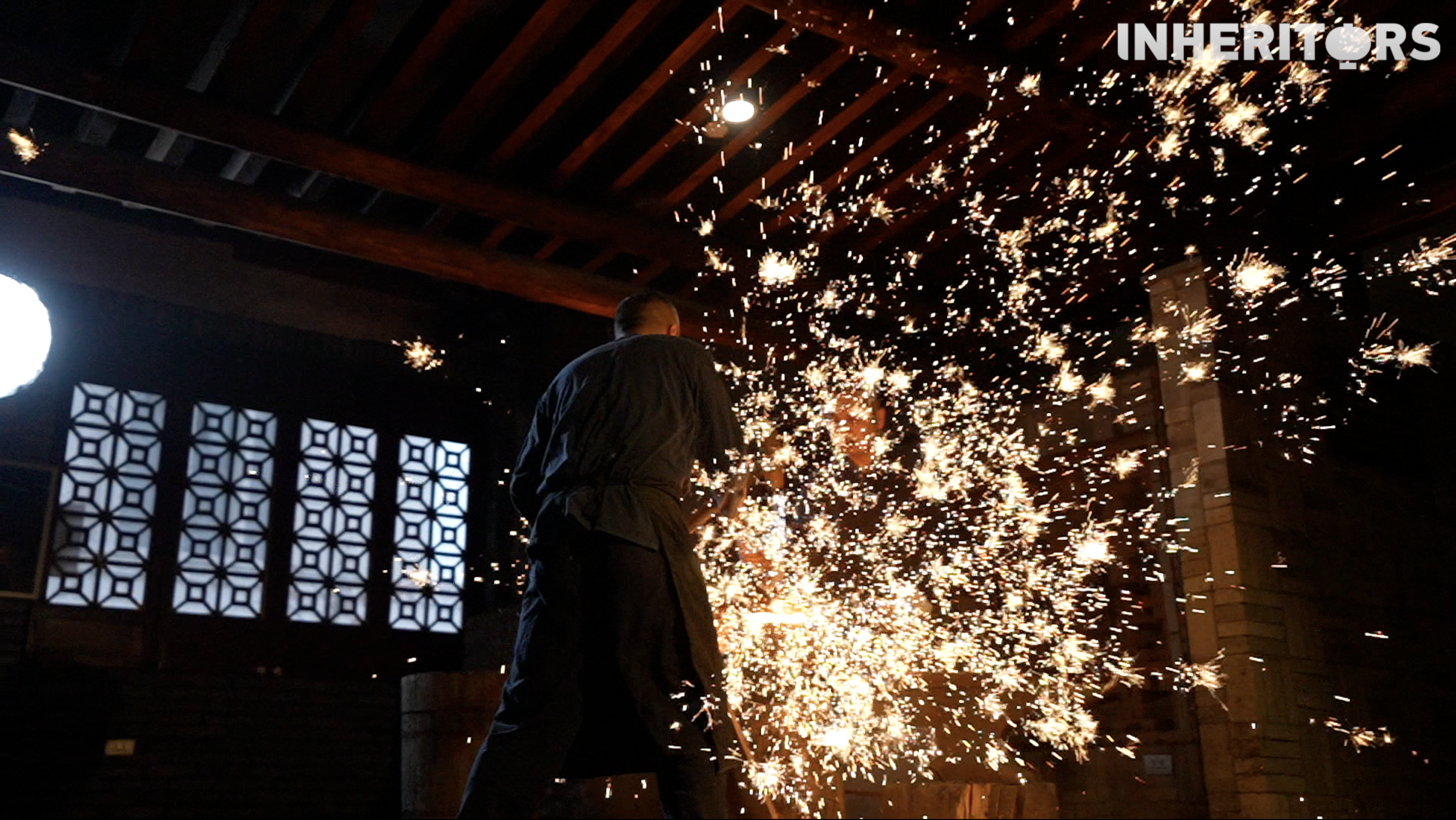 A view of the forging processes to make a Longquan Sword in Zhejiang Province. /CGTN