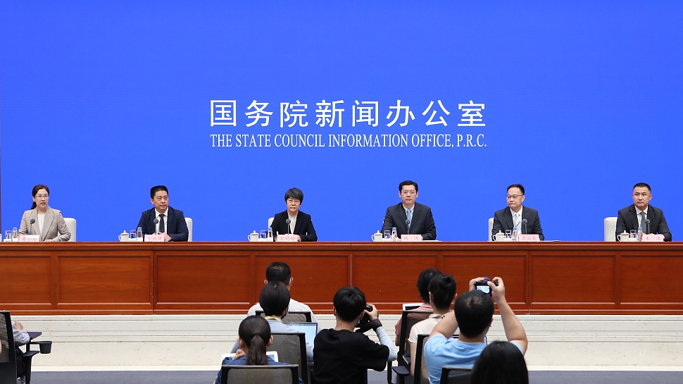 The State Council Information Office of China hosted a press conference on China's business operations in the first half of 2023, Beijing, China, July 19. /CFP