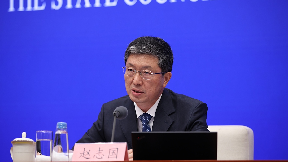 Zhao Zhiguo, chief engineer of the Ministry of Industry and Information Technology (MIIT), speaks at the press release on July 19, 2023. /CFP