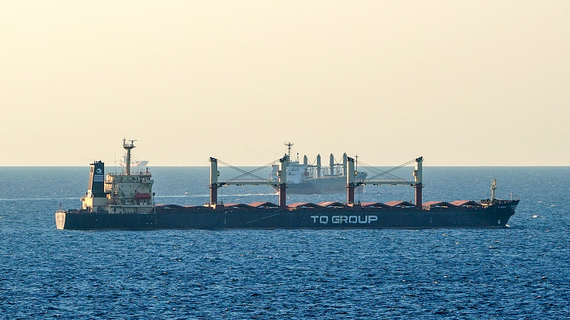 The TQ Samsun as seen in the Black Sea in Istanbul, Türkiye, July 17, 2023. /CFP