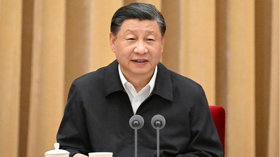 Chinese President Xi Jinping, also general secretary of the Communist Party of China Central Committee and chairman of the Central Military Commission, speaks at a national conference on ecological and environmental protection held from July 17 to 18, 2023, Beijing, China. /Xinhua