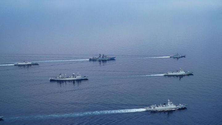 China and Russia have begun joint naval and air drills in the Sea of Japan, July 20, 2023. /Xinhua
