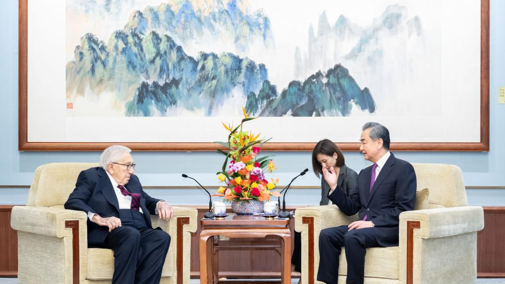 Wang Yi, a member of the Political Bureau of the Communist Party of China (CPC) Central Committee and director of the Office of the Foreign Affairs Commission of the CPC Central Committee, meets with former U.S. Secretary of State Henry Kissinger in Beijing, China, July 19, 2023. /Xinhua